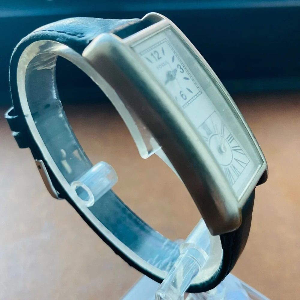 1995 TWO DIAL ART DECO FOSSIL WATCH ES-8733